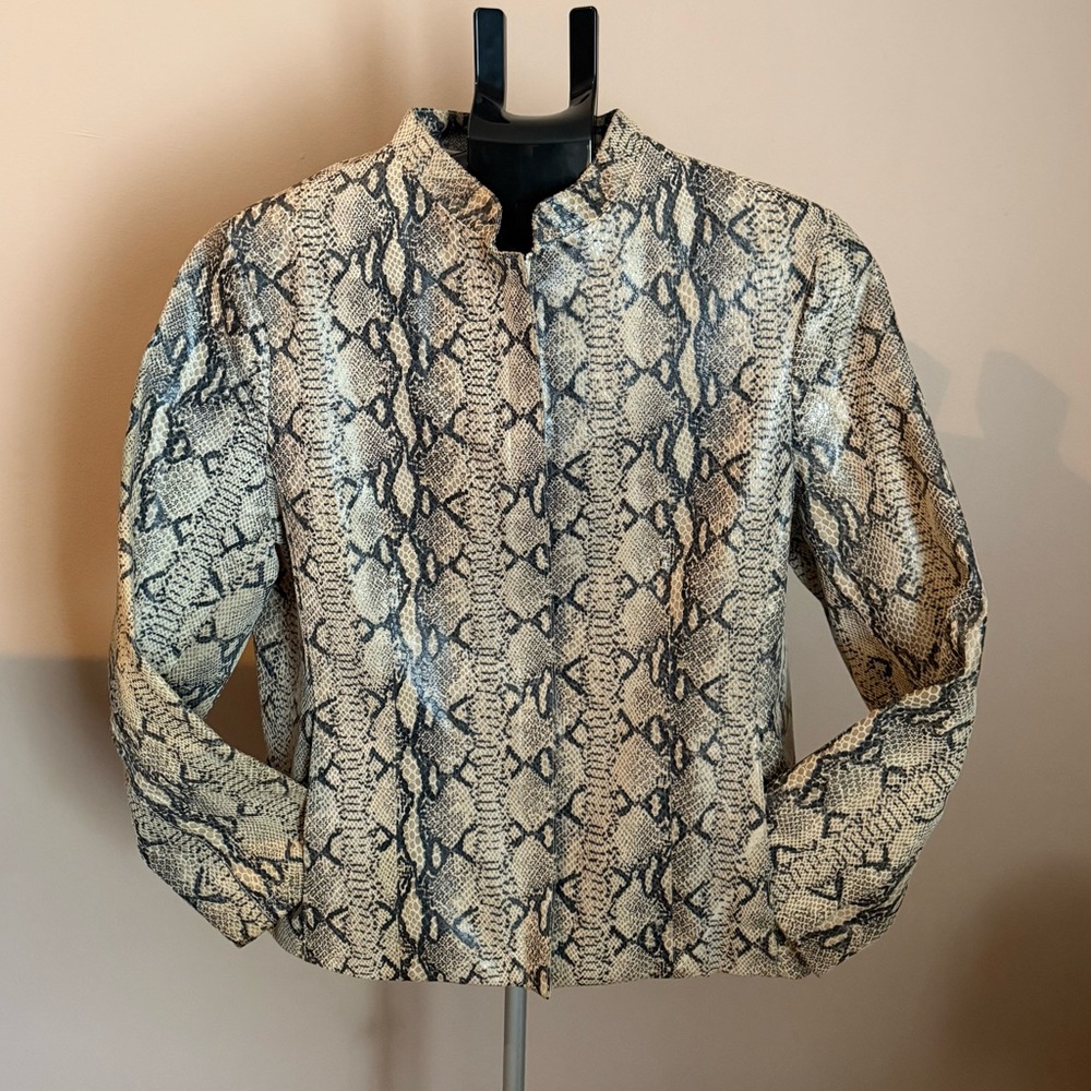 Tuskany 100% Leather Snakeskin Jacket XL